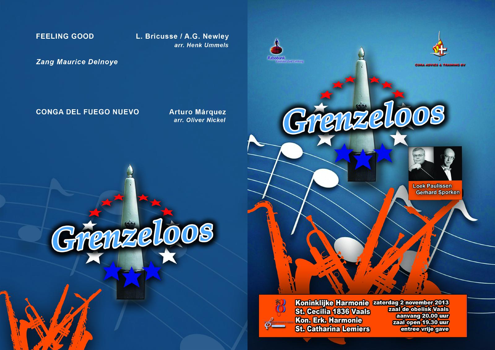 Programmaboekje Grenzeloos 2013 – buitenzijde