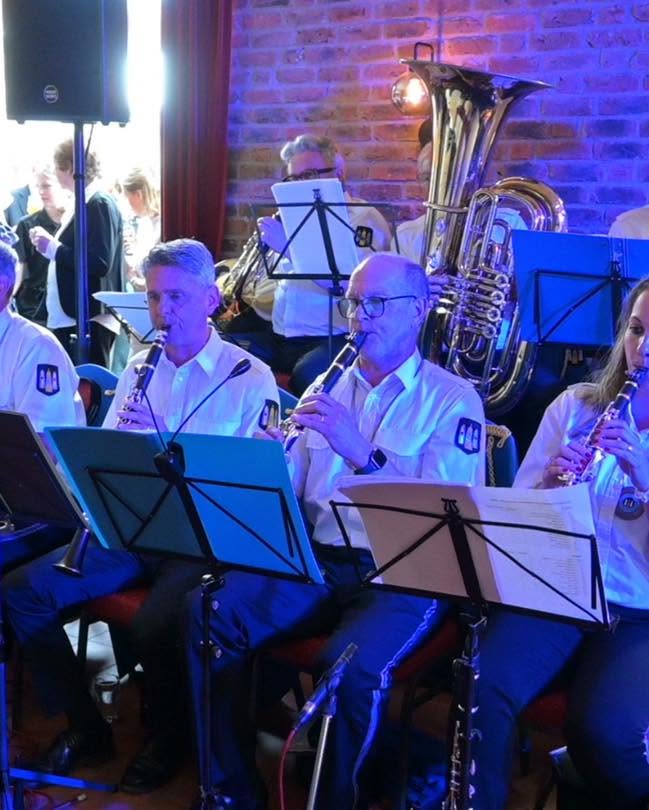Muzikanten van Knapkapel 2.0 tijdens de opening van het 190-jarig jubileum