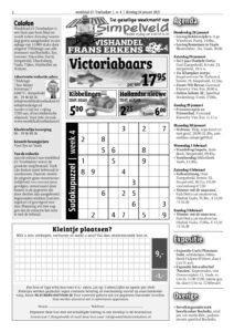 Voorvertoning krantenknipsel: Agenda – eerste speelweekend