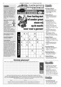 Voorvertoning krantenknipsel: Agenda – 4 en 5 februari