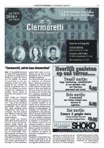 Krantenknipsel: Clermoretti: muziek en programma