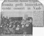 Vaals-Harmonie St Cecilia 1836 – 1967 LD Jessnitz eerste concert