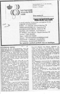 Voorvertoning: LP Muziekfestijn — presentatie en verkooppunten, 1985
