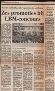 Voorvertoning: Zes promoties bij LBM-concours — Limbricht, 1987