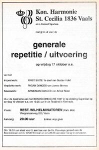 Voorvertoning: Generale repetitie bondsconcours, 17 oktober 1997