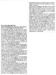 Voorvertoning: Huldiging na het bondsconcours, 31 oktober 1997