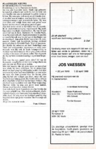 Voorvertoning: In memoriam Jos Vaessen, april 1999