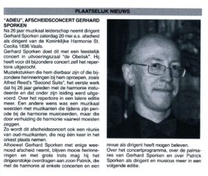 Voorvertoning: Adieu — voorbeschouwing afscheidsconcert, mei 2017