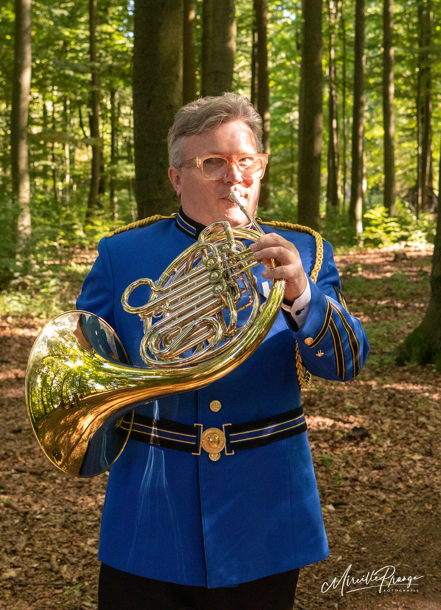 Eric Volders met hoorn