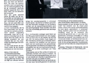 Origineel krantenknipsel: Jo Kern draagt na 25 jaar de voorzittershamer over (2020)