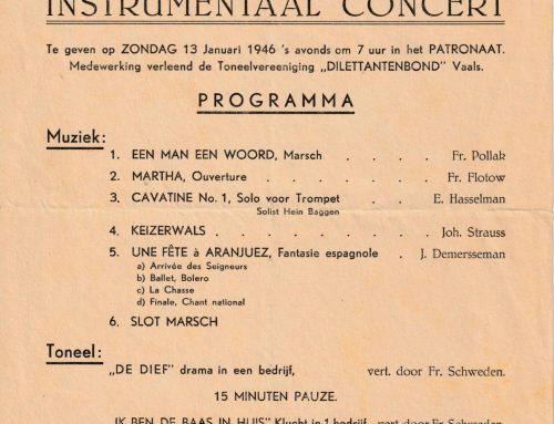 Muziek en toneel in het Patronaat: het concertprogramma van 1946