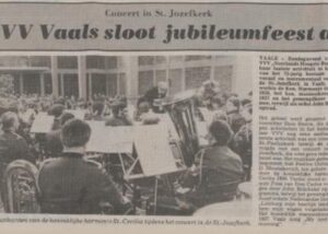 Origineel krantenknipsel: De harmonie bij het jubileumconcert van VVV Vaals (1979)