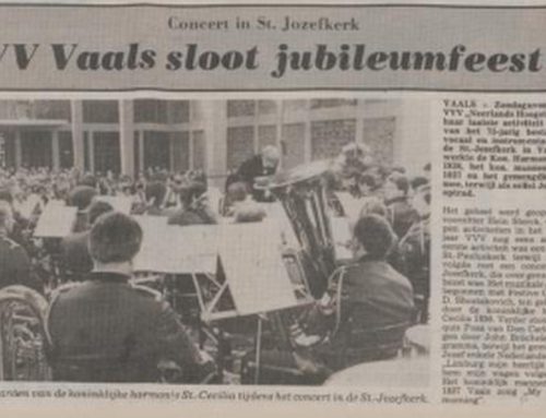 De harmonie bij het jubileumconcert van VVV Vaals (1979)