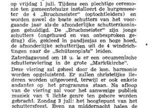 Origineel krantenknipsel: Op weg naar het Schützenfest in Hannover – 1983