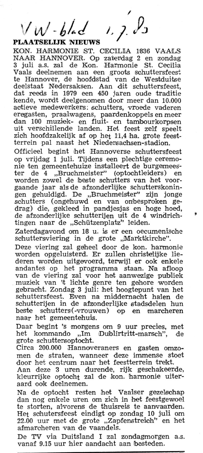 Op weg naar het Schützenfest in Hannover – 1983