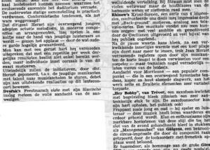 Origineel krantenknipsel: Lenteconcert 1984 – een muzikaal lenteboeket in de sporthal