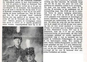 Origineel krantenknipsel: Ceciliafeest 1995 – goud voor Hub Deitz en zilver voor Leon Rombach