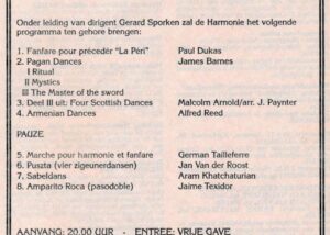 Origineel krantenknipsel: Lenteconcert 1997 – dansmuziek op weg naar het concours
