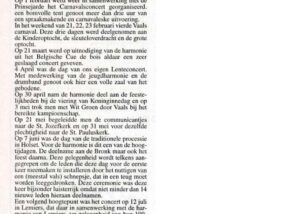 Origineel krantenknipsel: Een druk verenigingsseizoen in 1998 – van carnaval tot Eupen