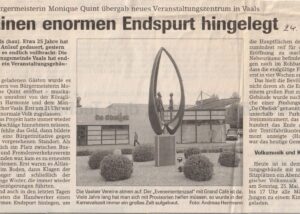 Origineel krantenknipsel: De Obelisk opent zijn deuren – 2003
