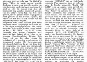 Origineel krantenknipsel: Eerste concert van het Groot Jeugdharmonieorkest gemeente Vaals – 2004
