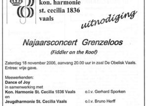 Origineel krantenknipsel: Grenzeloos 2006 – Fiddler on the Roof met Dance of Joy