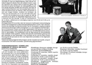 Origineel krantenknipsel: Ceciliafeest 2008 – jubilarissen, drumband en concoursresultaat