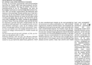 Origineel krantenknipsel: Ceciliafeest 2007 – zestig jaar verbondenheid van Andreas Kohnen