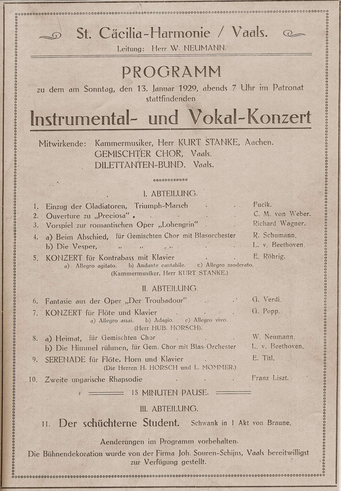 Instrumental und Vokalkonzert
