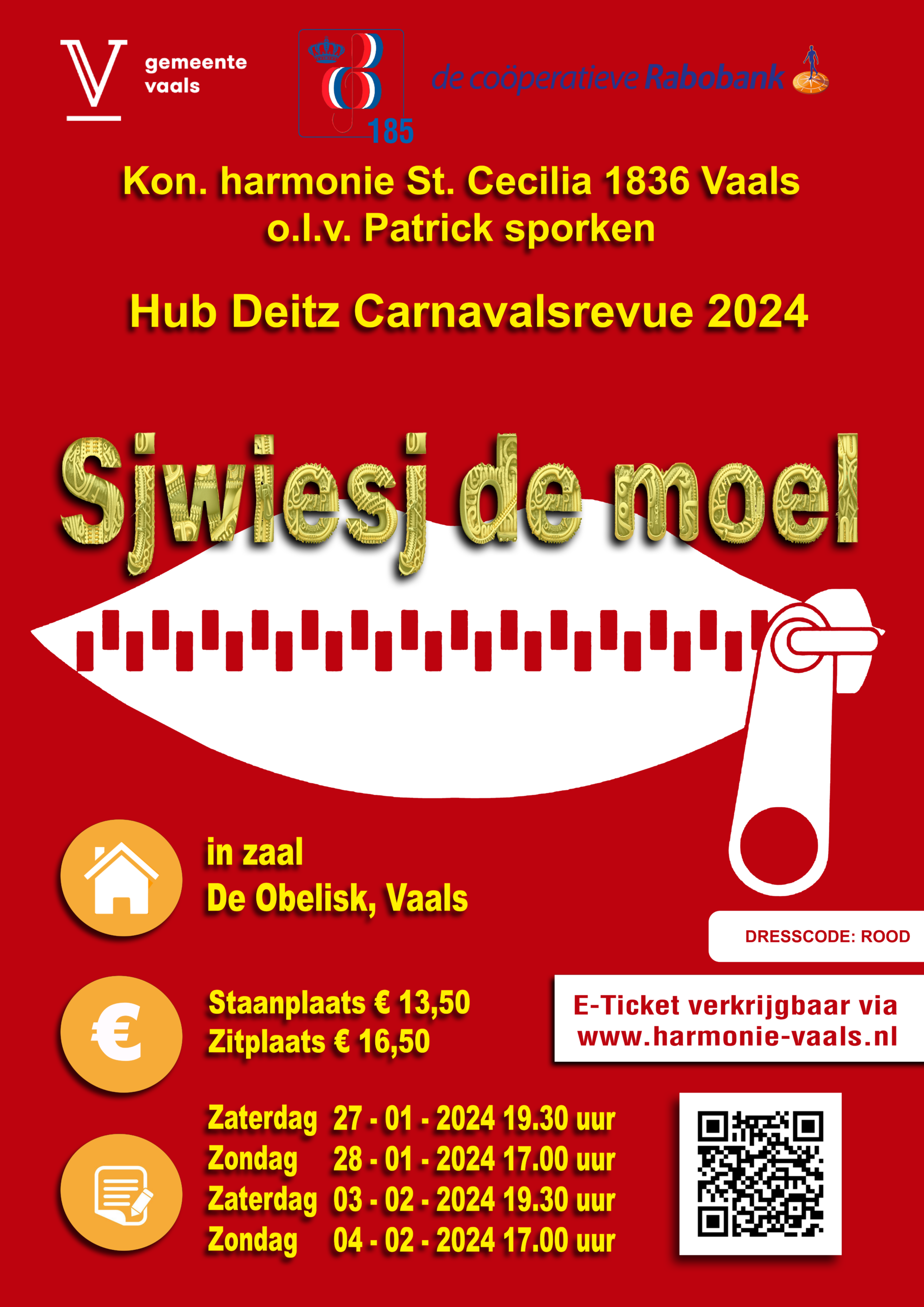 Poster Carnavalsrevue 2024 Sjwiesj de moel