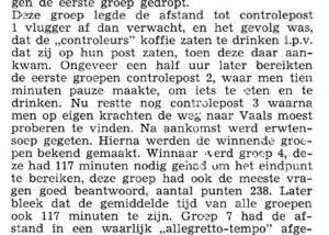 Krantenknipsel over de dropping van de harmonie in augustus 1969