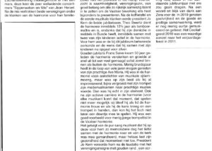 Krantenknipsel: Ceciliafeest 2010 – jubilarissen en een verrassing voor Jo Kern