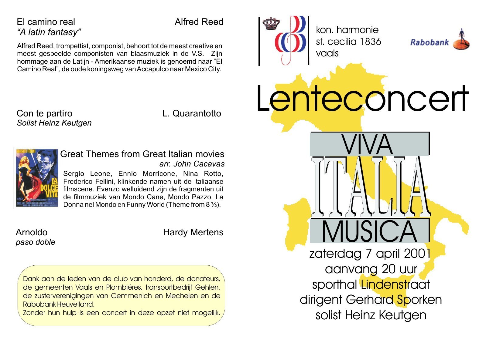 7 april 2001 Lenteconcert "Viva musica"