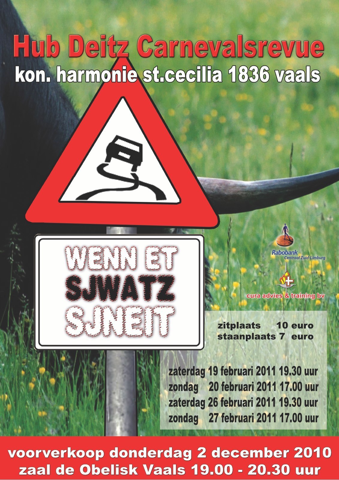 Affiche van de Hub Deitz Carnavalsrevue 2011.