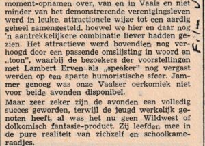 Krantenknipsel: Vaals zag Vaals, 1960